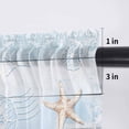 thumbnail image 5 of Coastal Octopus Valance Curtains for Kitchen/Living Room/Bathroom/Bedroom Window, Rod Pocket Small Topper Half Short Window Curtains Sheer Scarf, Nautical Sea Starfish Coral Wooden Grain 54"x18", 5 of 8