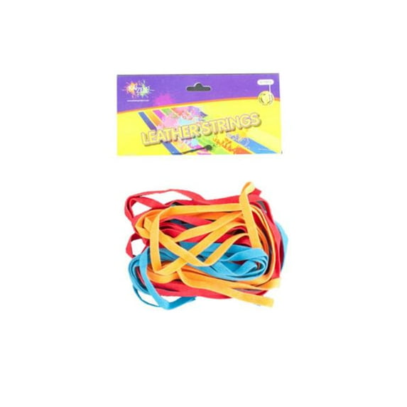 Kole Imports GW640-48 0.25 in. X 6.5 Yards Leather Strings - Assorted, 48 Piece