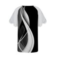 thumbnail image 5 of Mujeres Tops Casual verano encaje manga corta Split cuello túnica impresa camisetas camisetas Tops OAVQHLG3B Store lin121212, 5 of 5
