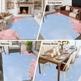 thumbnail image 5 of Large Area Rugs for Living Room Bedroom, Japanese Cherry Blossoms 5'x8' Rug Washable Carpet Runner Indoor Outdoor, Watercolor Floral Art Blue Sky Non Slip Floor Mats Rug for Kitchen, Bathroom, 5 of 8