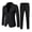 Black, variant on Boys Tuxedo Suit Slim Fit Formal Stylish Set 2 Pieces Outfits Blazer Jackets and Pants for Kids Prom Wedding Clothes (Grey, 10-11 Years)
