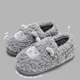 thumbnail image 2 of Zapatillas de oveja bonitas antideslizantes con plataforma gruesa de invierno para hombre, sandalias cálidas de algodón con piel para interiores, zapatos de dibujos animados para parejas y mujeres, 2 of 5