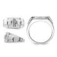 thumbnail image 2 of Mens Cross Ring in Polished Sterling Silver with Diamond Accent, 2 of 4