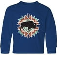 thumbnail image 3 of Inktastic Buffalo Cute Western Pattern Long Sleeve Youth T-Shirt, 3 of 5