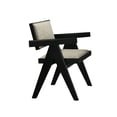 thumbnail image 2 of Fabric Upholstered Arm Chairs / Dining Room Decor / Set of 2 in Black, 2 of 2