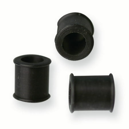 Horn Flesh Tunnel - Silicone Flexible Flesh Tunnels 12mm Dia Black