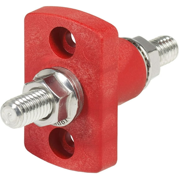 Blue Sea 2204 Red Terminal Feed Through Connector | Bundle of 2