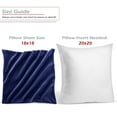 thumbnail image 3 of Nestl Velvet Throw Pillow Covers Solid Square Soft Decorative Pillow Cover for Sofa, 16" x 16", Royal Blue, Pack of 2, 3 of 8
