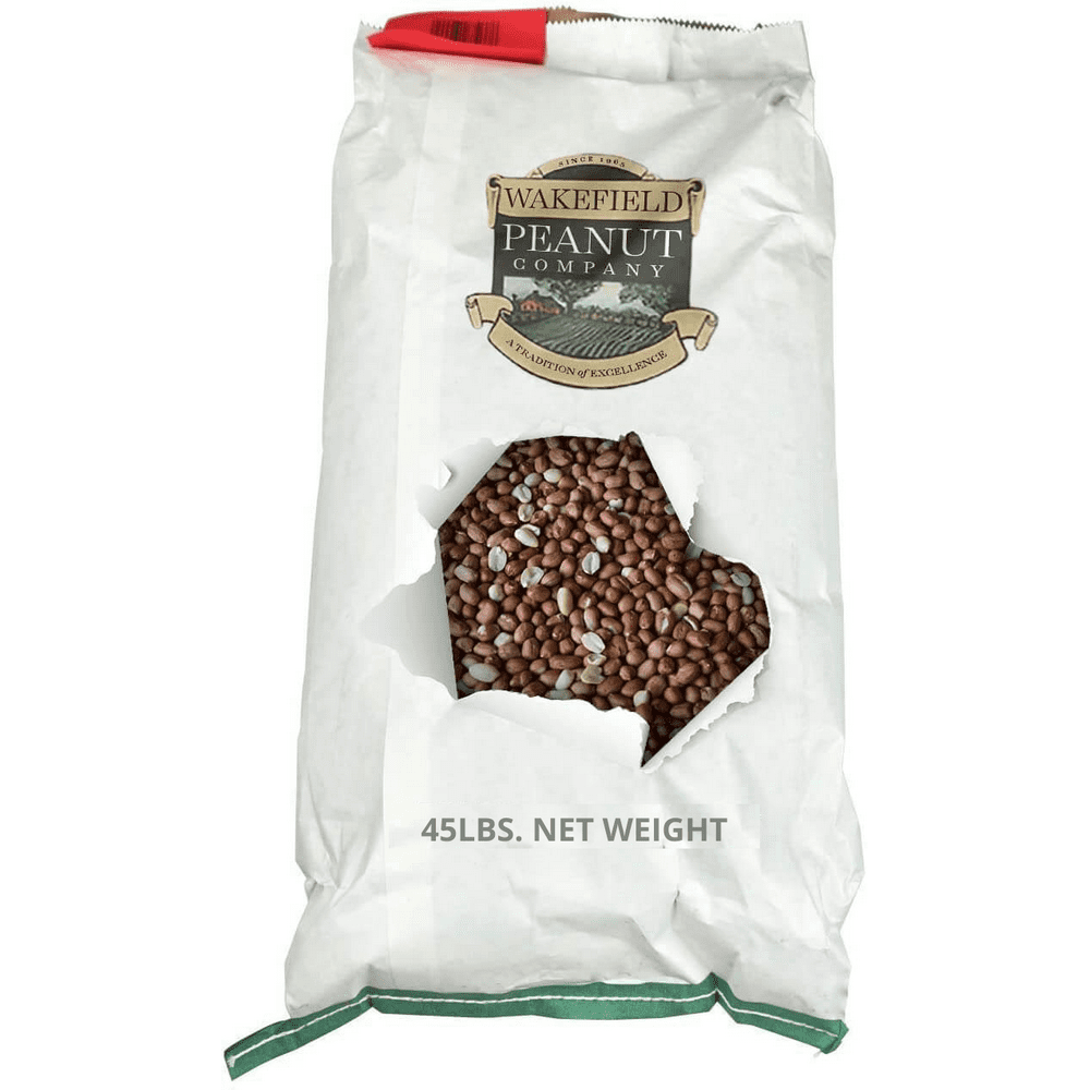Wakefield Peanut Co Virginia Peanuts Bulk 45LB Bag Raw Shelled Animal