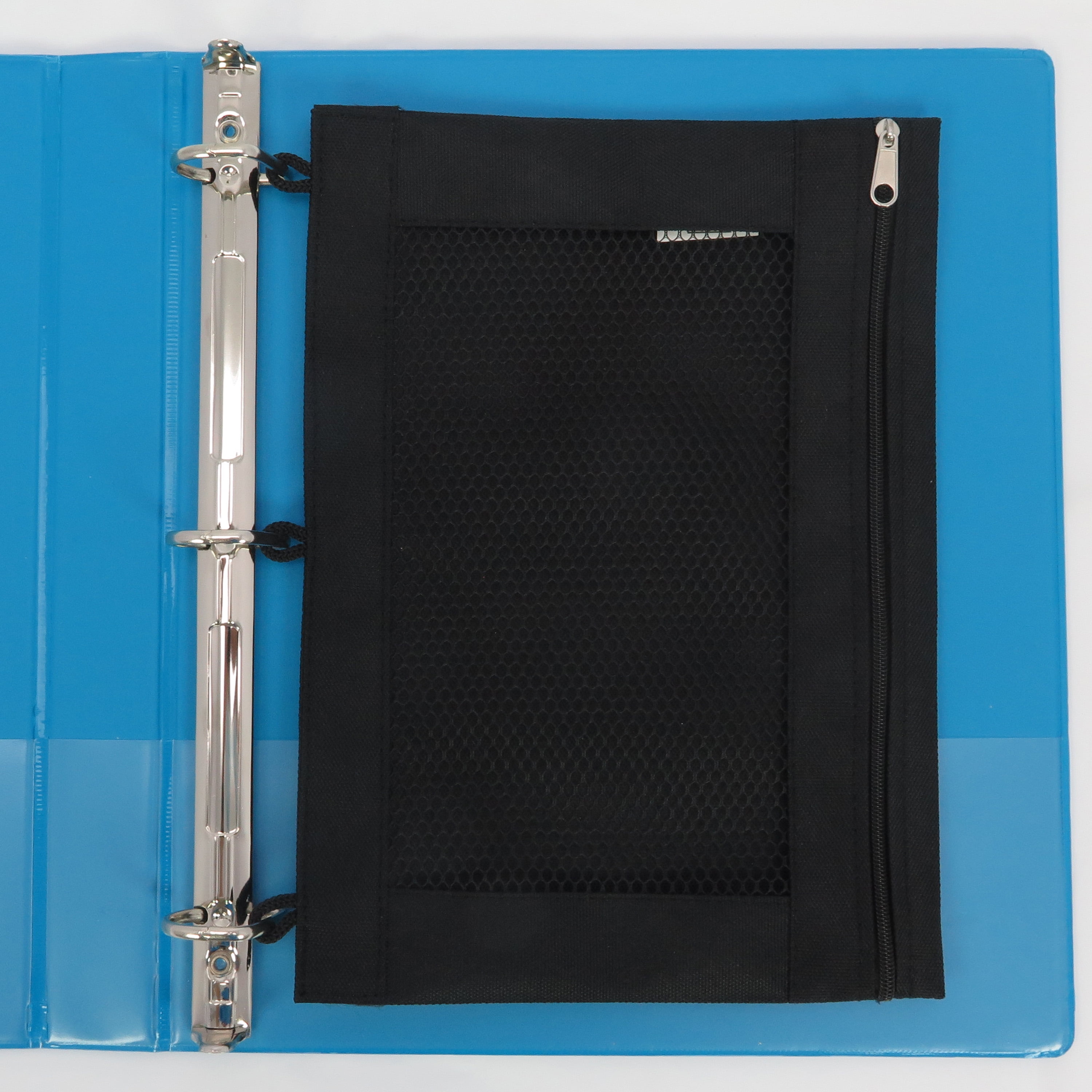 Pen+Gear Solid Binder Pouch with front mesh, 10.25" x 7.25", Black