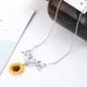 thumbnail image 2 of Collar con colgante de girasol, cadena de hojas de perlas, gargantilla hecha a mano de resina bohemia para mujeres y niñas, 2 of 7