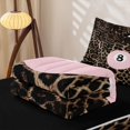 thumbnail image 5 of Erosebridal Lucky 8 Zipper Twin Comforter Sets 4-Piece, Blush Leopard Front, Black Reversible Back, 5 of 7