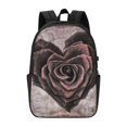 thumbnail image 3 of YFYANG 17" Laptop Backpack, Rose Heart Pattern Fashion Travel Work Backpack with USB and Headphone Cable Interface for Men and Women, 3 of 6