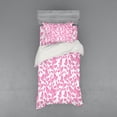 thumbnail image 2 of Ambesonne Flower Bedding Set 4 Pcs, Big Pink Petals, Queen, Pale Pink White, 2 of 3