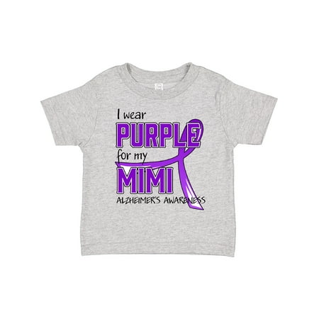 

Inktastic I Wear Purple for My Mimi- Alzheimers Awareness Gift Toddler Boy or Toddler Girl T-Shirt