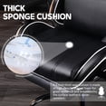 thumbnail image 3 of Ergonomic Gaming Chair with Footrest for Adults Big and Tall Leather Computer Desk Chair with Headrest Adjustable Lumbar and Armrest 400LBS Load Swivel Video Game Office Chair, Black, 3 of 7