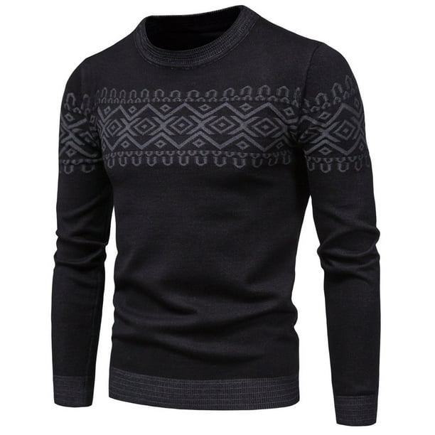 labakihah winter coats for men men's round neck sweater knitted ...
