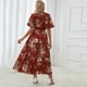 thumbnail image 4 of Gardenwed Vestidos de gasa florales para mujer, vestido de cóctel fluido, vestido casual de playa y sol, 4 of 6