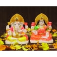 thumbnail image 6 of IBA Indianbeautifulart God Spiritual Figurine Lord Ganesha & Goddess Lakshmi Auspicious Hindu God Living Room Home Décor Religious For Car Dashboard-57, 6 of 7