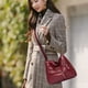 thumbnail image 5 of Bolsa de bandolera para mujeres, con cremallera doble, bolso de hombro, bolso de maquillaje, gran capacidad, rojo, 5 of 6