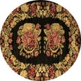 thumbnail image 1 of Ahgly Company Indoor Round Medallion Brown French Area Rugs, 5' Round, 1 of 4
