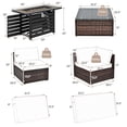 thumbnail image 2 of Gymax 7PCS Patio Rattan Furniture Set 42'' Fire Pit Table w/ Cover Cushioned Red, 2 of 10