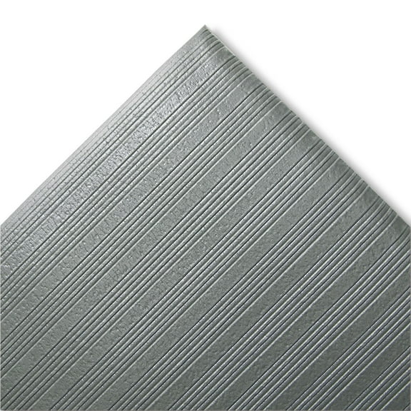 Crown Ribbed Anti-Fatigue Mat, Vinyl, 27 x 36, Gray -CWNFJS736GY