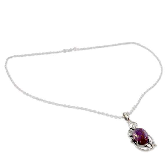 NOVICA Sterling silver pendant necklace, 'Splendor'
