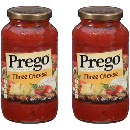 (2 Pack) Prego Three Cheese Italian Sauce, 24 oz. (Best Italian Spaghetti Sauce Recipe)