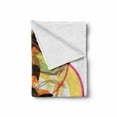 thumbnail image 2 of Motorcycle Soft Flannel Fleece Blanket, Sketch of Biker Performing Image on Abstract Colorful Background Modern Print, Cozy Plush for Indoor and Outdoor Use, 50" x 60", Black Yellow, by Ambesonne, 2 of 6