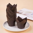 thumbnail image 4 of 200Pcs Tulip Cupcake Paper Trays C – Miyuadkai Oil Proof & High Temperature Baking Cups for Dessert Counter Decoration, Spring Baking Essential, 4 of 9