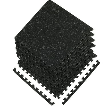 KFFKFF EVA Foam Floor Tiles with Interlocking Design, 0.56 inch Thickness, Set of 6, Each Measuring 24 x 24 inches, Ideal for Exercise and Fitness, Durable Mats, Gym, Office Covering 24 Square Feet