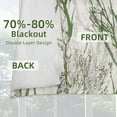 thumbnail image 5 of Driftaway Tree Branch Linen Lined Valance Double Layer Thermal Insulated Blackout Valances 3 Inch Rod Pocket Short Window Valance for Living Room Bathroom 52 Inch by 18 Inch Loden Green, 5 of 8