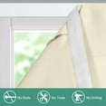 thumbnail image 3 of Lapalife Blackout Door Curtain, Thermal Insulated French Door Curtains for Privacy, Tie up Shades Tricia Door Blind, 1 Panel, 26"x 66", Beige, 3 of 8