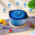 thumbnail image 4 of Gymax 2PCS Ceramic Cookware Set Casserole Clay Pot w/ Lid and Insulated Handle, 4 of 10