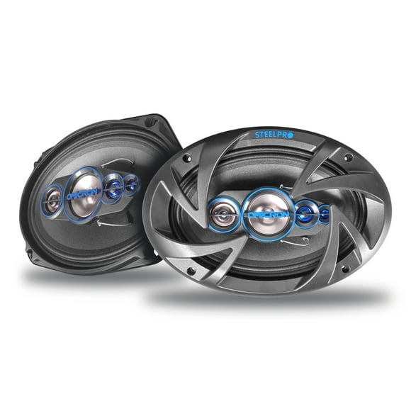 Par De Bocina De 6x9 5 Vías Full Range Steelpro Color negro con azul