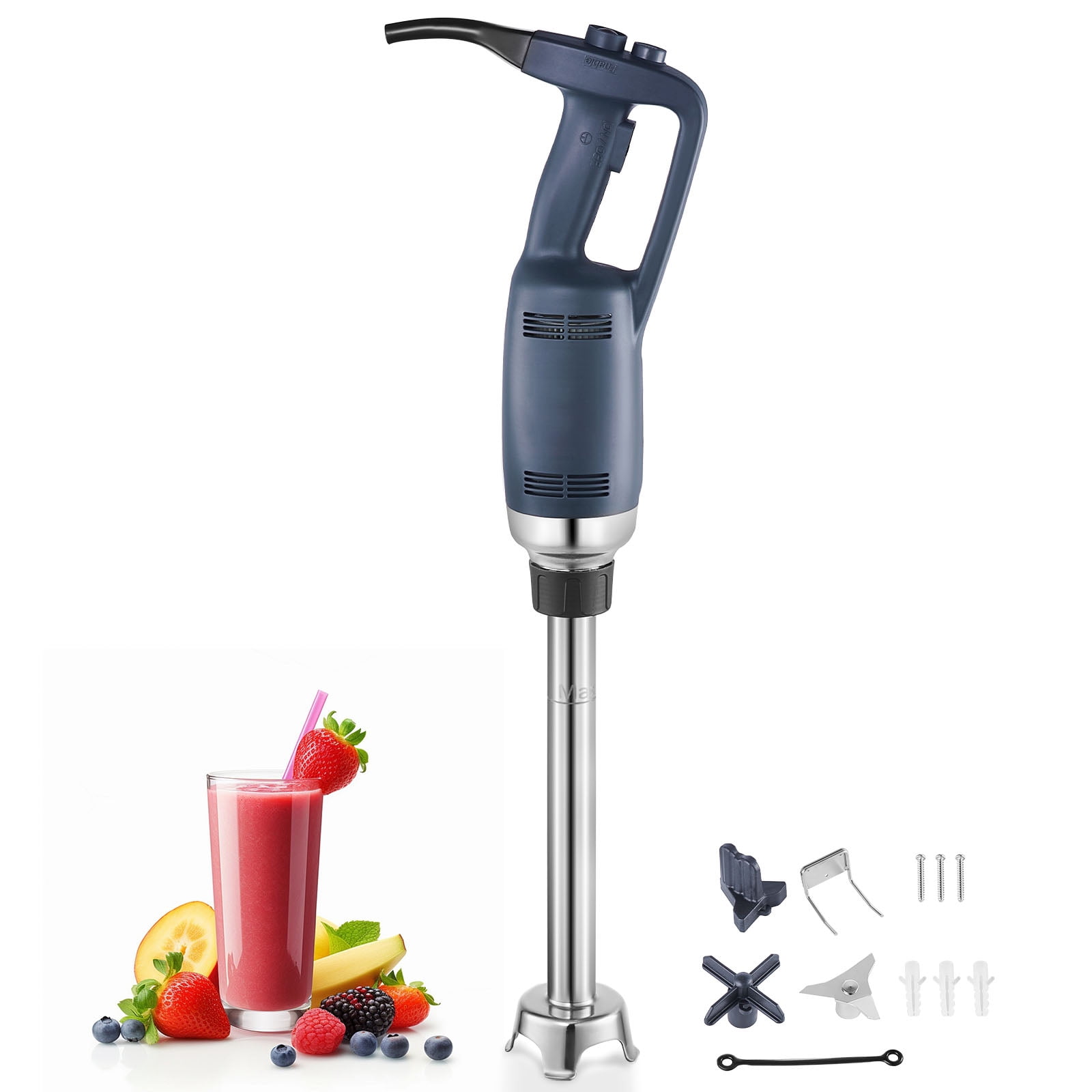 KFFKFF Professional Stick Blender, 350W Robust Handheld Mixer, 16'' Adjustable Speed Control with Stainless Steel Blade, Versatile Hand Mixer for Soups, Sauces, and Creamy Mashed Potatoes