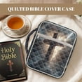 thumbnail image 7 of FOR U DESIGNS Cross Print Bible Cover for Women Men Lightweight Bible Carrier Tote Bag Large Capacity Protective Church Organizer Holder Bag with Handle, 7 of 7