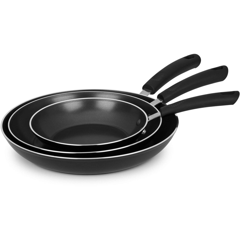 Mainstays Black Skillet Set, 3 Piece