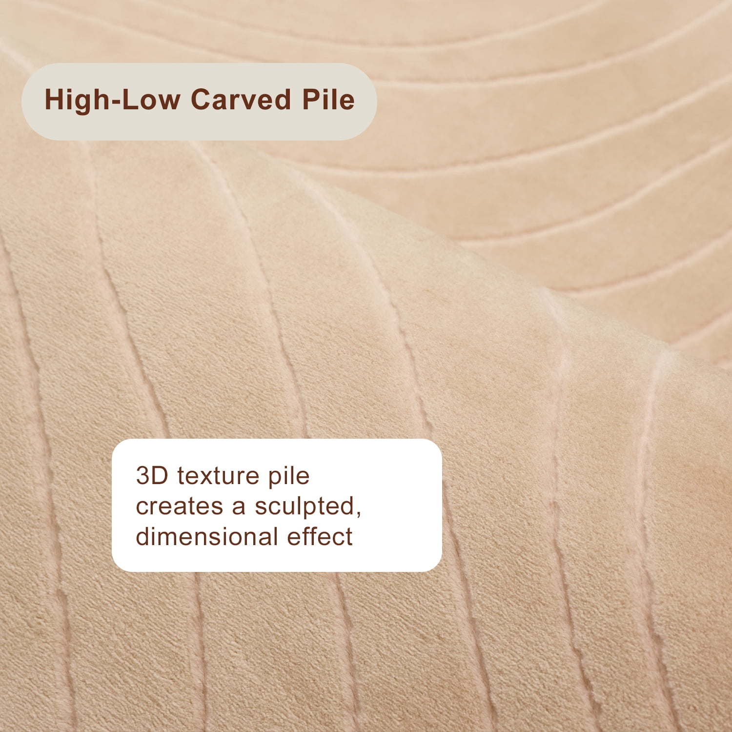 ECARPET Somos Machine Washable Contemporary/Modern Area Rug for Living Room, Bedroom, Dining Entrance, Hallway and More