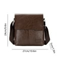 thumbnail image 2 of Nkmbld Crossbody Bags for Men, Soft Leather Messenger Bag Fashion Casual Shoulder Bag, Waterproof Sling Bag Crossbody Backpack with Adjustable Strap, Brown, 2 of 8