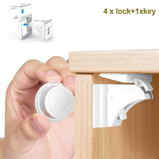 Magnetic Cabinet Locks for Babies Proofing, Child Locks for Cabinets  Drawers Doors for Back to School [2-Lock 1-Key]