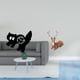 thumbnail image 2 of Reloj de pared,Reloj de pared decorativo para baño o dormitorio,Reloj de pared para gatos silencioso,sin tictac,ideal para regalar.,Figuras de renos,Figuras de renos,estatua de, 2 of 8