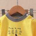 thumbnail image 4 of NOLDARES Toddler Baby Boy Clothes Print Long Sleeve Sweatshirt Tops Pants Set 2pcs Fall Winter Outfits Casual Clothing(Yellow,6-12 M), 4 of 7