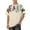 Beige, variant on Mens Knit Polo Loose Fit Style Crew Neck Short Sleeved Mens Graphic T-Shirts,Beige,XL