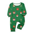thumbnail image 2 of Family Matching Christmas Pajamas, Christmas Crew Letter Print Long Sleeve Tops with Pants, Holiday Sleepwear for Family, 2 of 4