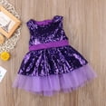 thumbnail image 6 of Douhoow Kids Baby Girls Princess Party Dress 12M 18M 24M 3T 4T Sleeveless Big Bow Hollow Back Sequins Tulle Dress, 6 of 8