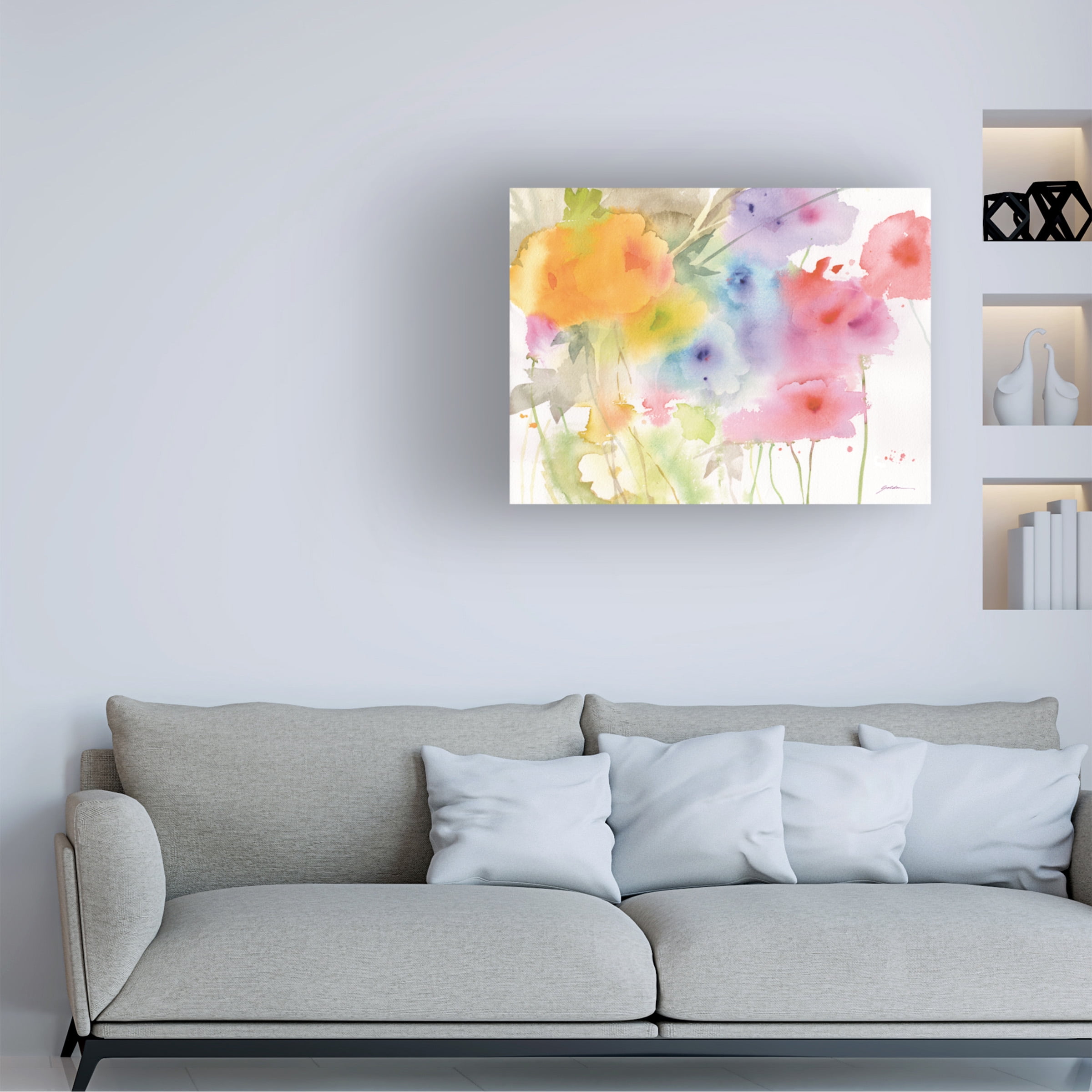 Sheila Golden 'Garden Of The Rainbow' Canvas Art
