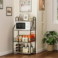 thumbnail image 6 of Microwave Stand with Storage 4-Tier, Bakers Racks for Kitchens, Coffee Bar Microwave Cart with Storage, Metal Bakers Rack with Storage, Coffee Cart with 5 S-Hooks, 6 of 9