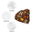 thumbnail image 3 of Susaid Retro Coffee Print Winter Beanie for Men Women, Lined Beanie Soft Warm Knit Hat Ski Cuffed Cap, 3 of 6